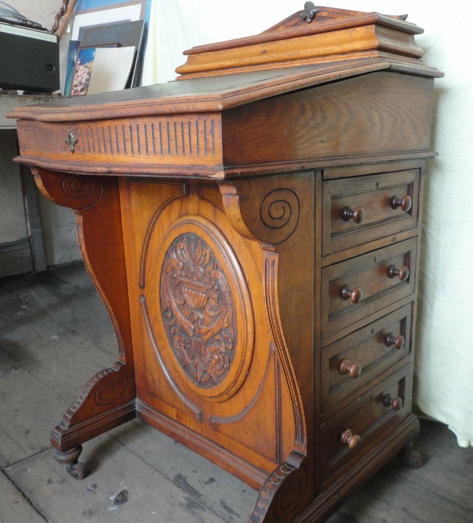 ANTIQUE EARLY VICTORIAN OAK DAVENPORT DESK in Oldham, Manchester Gumtree