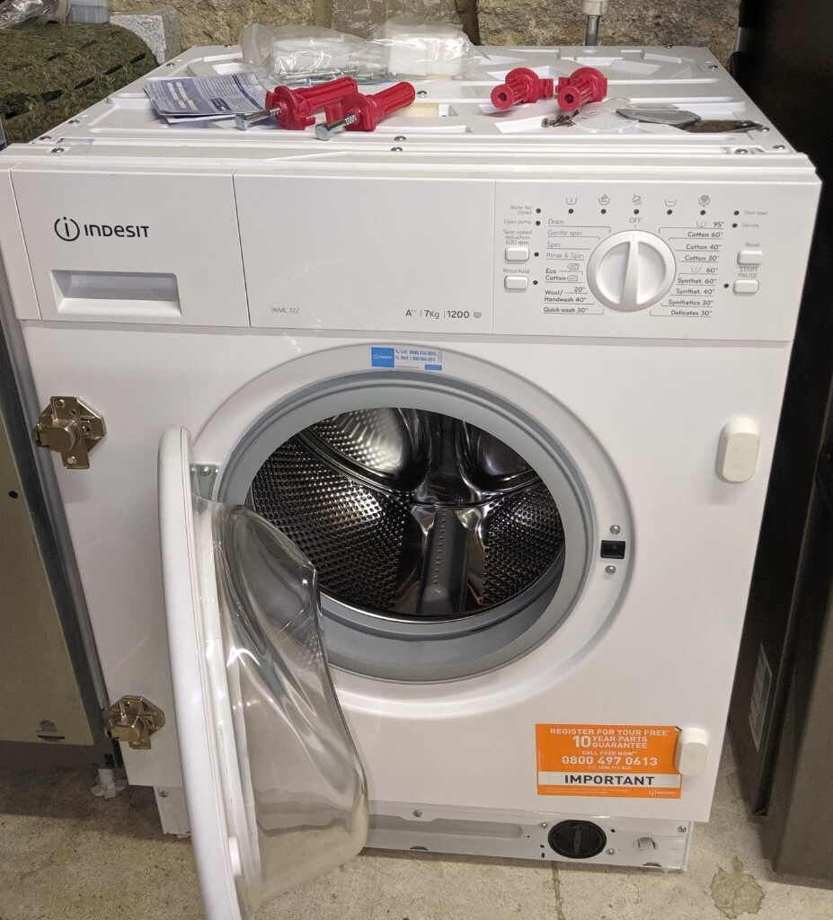 Indesit IWML722 7kg 1200rpm Integrated Washing Machine White 5