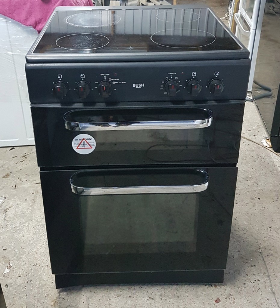 6 MONTHS WARRANTY Bush AA energy rated, 60cm, double oven electric
