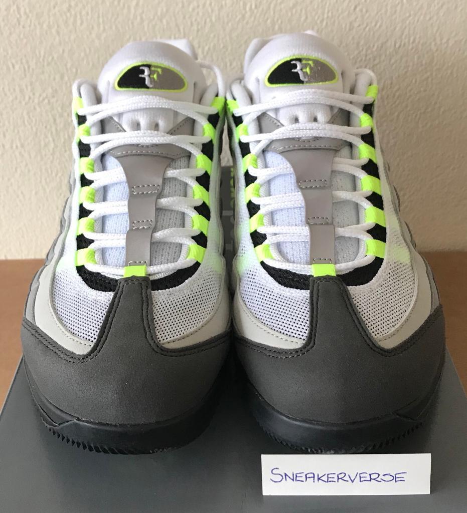 Nike NikeCourt Vapor RF x Air Max 95 AM95 'Neon' UK 9.5 - AO8759 078 ... Nike NikeCourt Vapor RF x Air Max 95 AM95 'Neon' UK 9.5 - AO8759