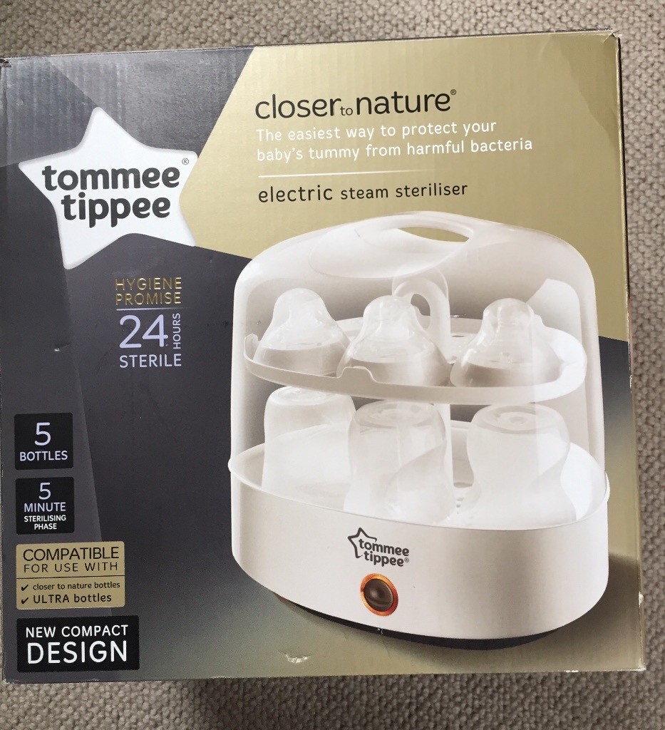 Tommee Tippee Electric Steam Baby Bottle Steriliser White Good as New