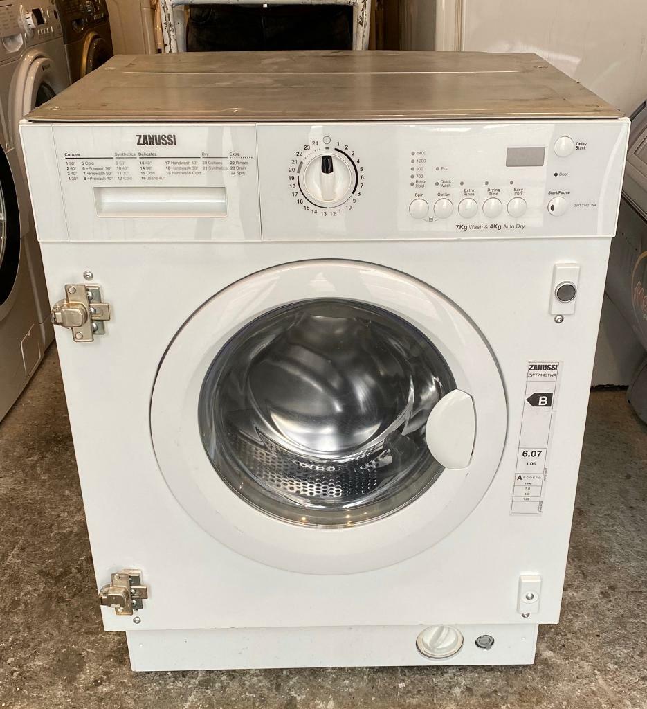 7KG ZANUSSI ZWT71401WA NICE INTEGRATED WASHER DRYER WITH FREE DELIVERY