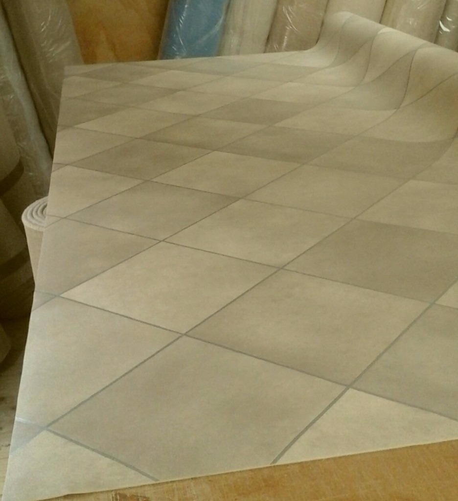 NEW CUSHIONED VINYL FLOORING ROLLEND/REMNANT OFFCUT size 230cm x