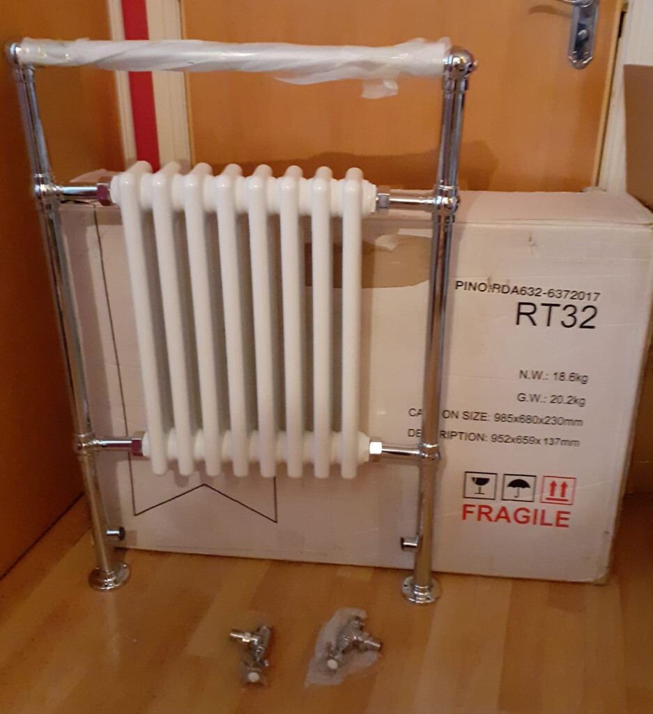 slimline traditional towel radiator