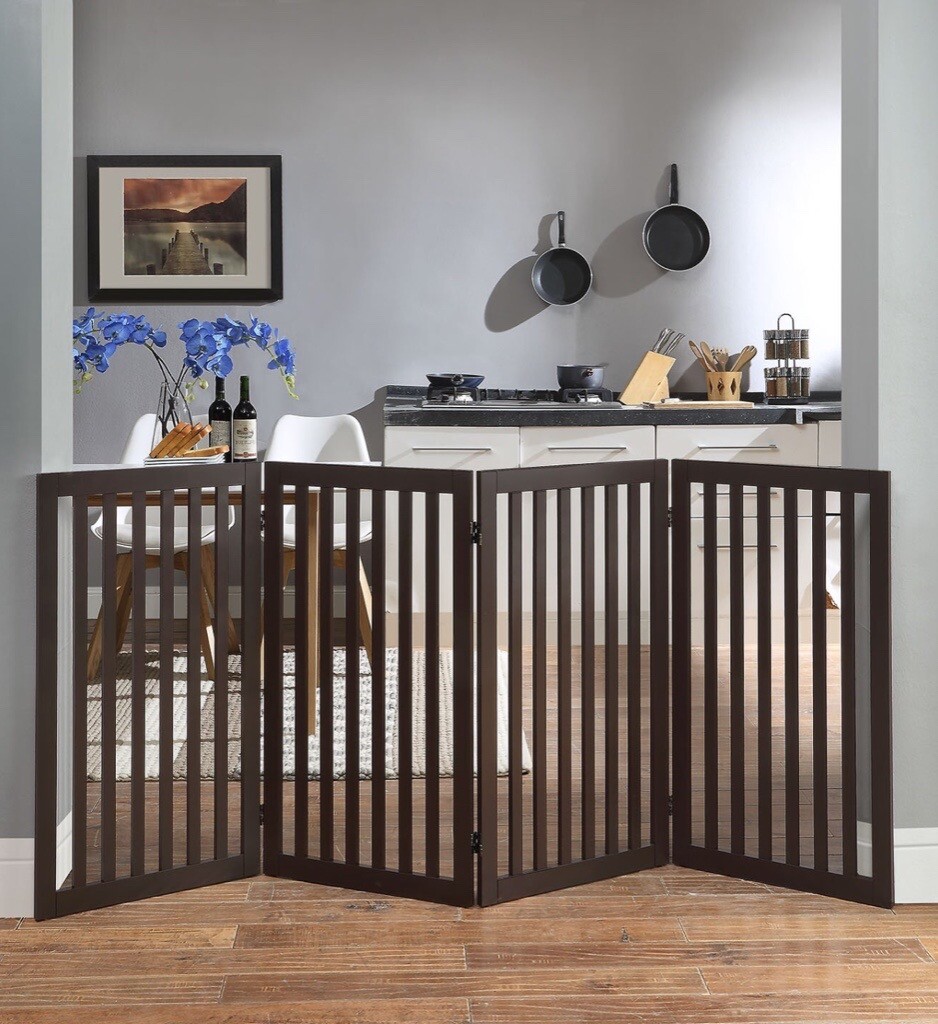 Long and Tall Sturdy Dog Pet Gate Barrier Indoor Fence Excellent