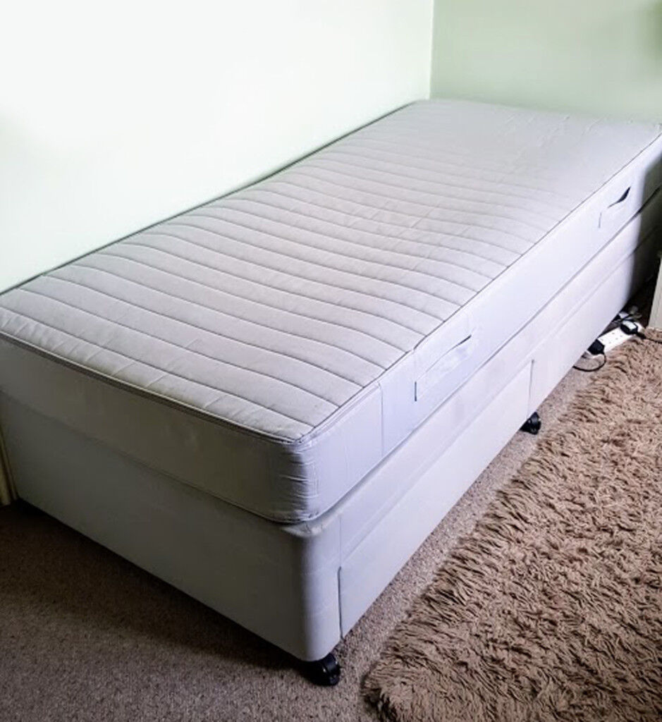 IKEA SINGLE  BED  SULTAN HEDFORS MATTRESS  ALLEK BASE with 