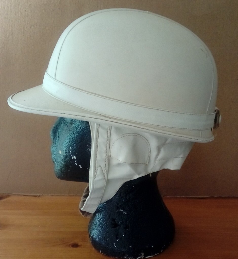 Vintage 1950’s/60’s Everoak White Leather Corker Crash HelmetSize UK 6 ¾ EU 55 in Dover