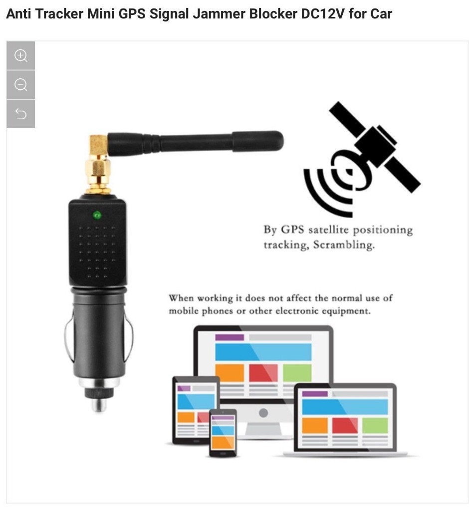12V CIGARETTE LIGHTER ANTITRACKER BLOCKER DEVICE ANTI SPY GPS BLOCKER