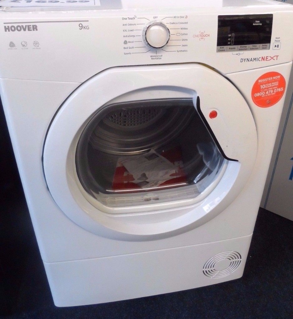 HOOVER Dynamic Next DX C9DG NFC 9 kg Condenser Tumble Sensor Dryer White in SuttoninAshfield
