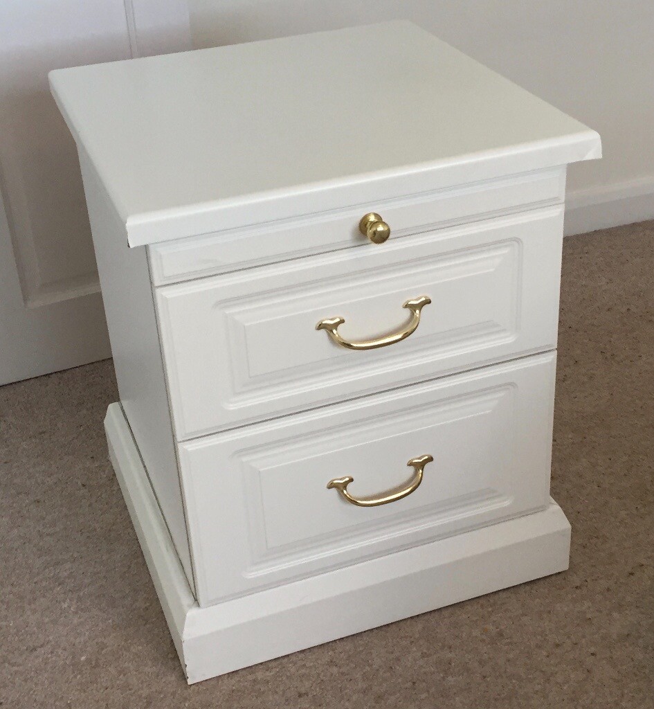A pair of white bedside in Halesworth, Suffolk Gumtree