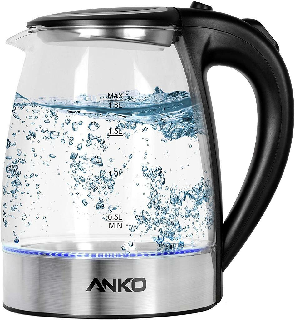 BRAND NEW ANKO; GLASS LED BLACK Electrical Kettle. in Sandwell, West