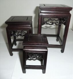 image for Decorative set of 3 display stands