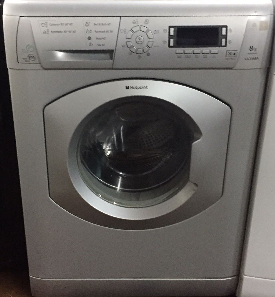 Hotpoint WMD940 8kg 1400 Spin Silver LCD Silent Washing Machine 1 YEAR