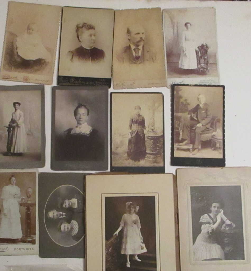 50 cdv cabinet cards photo  lot 18-1900's brides babies groups many NY studios