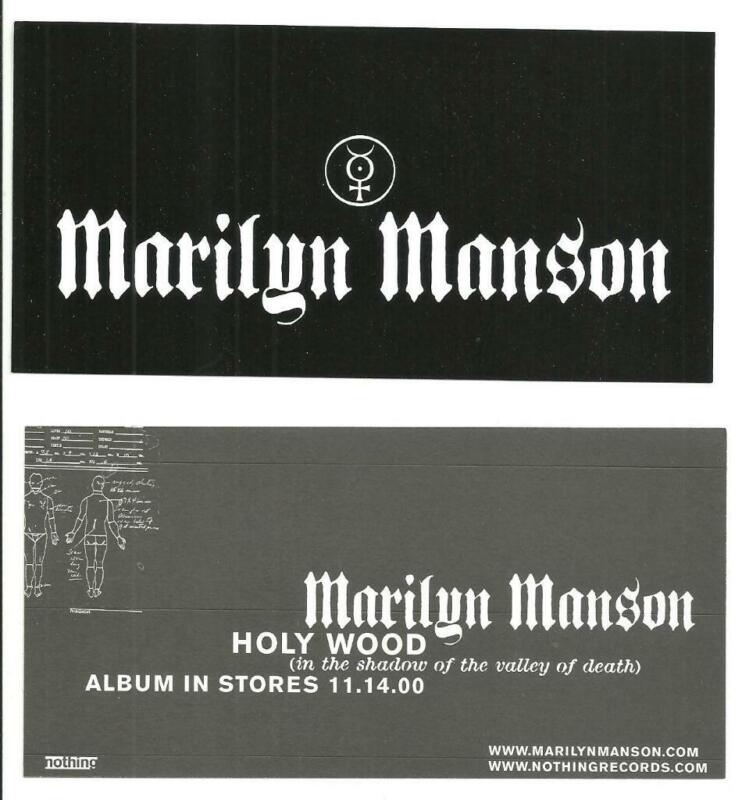 MARILYN MANSON Holy Wood Mint US Promo Sticker Nothing Records 2000 6 x 3"