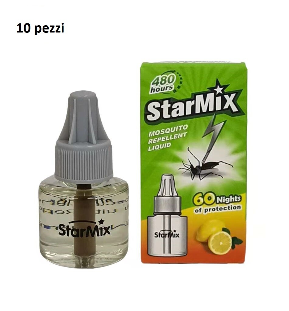Set 10 pz Ricarica Vaporizzatore Elettrico 50ml Liquido Anti Zanzare Limone bal