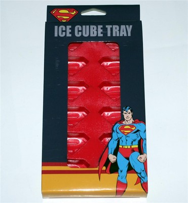 SUPERMAN DC Comics Superhero MAN OF STEEL Silicone Plastic ICE CUBE TRAY New
