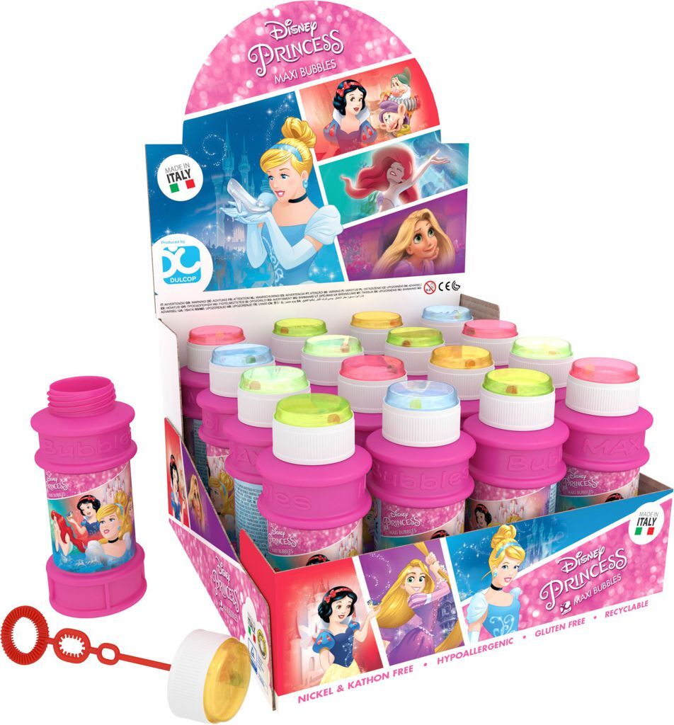 Bolle Di Sapone Disney Princess Confezione 16 Pz Flacone Maxi Gadget Party sar