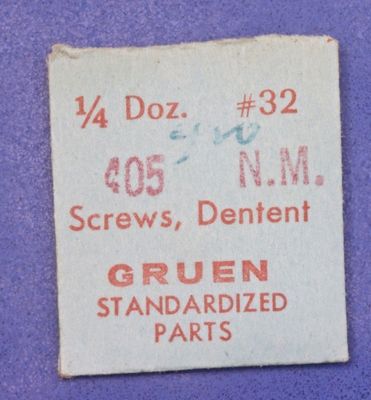 Gruen 405 NM detent screw (1) NOS Gruen vintage watch part #22 old Gruen part