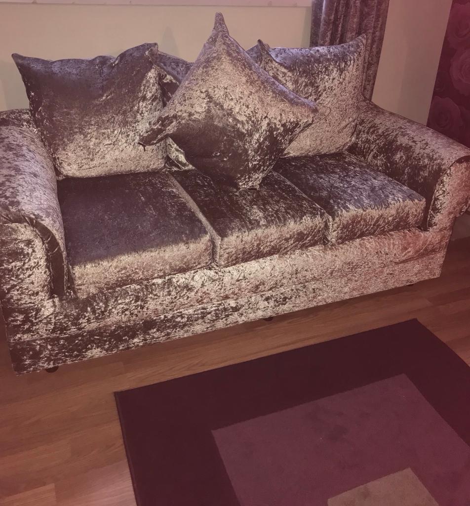 Crushed velvet sofa 3+2 in Gosforth, Tyne and Wear Gumtree