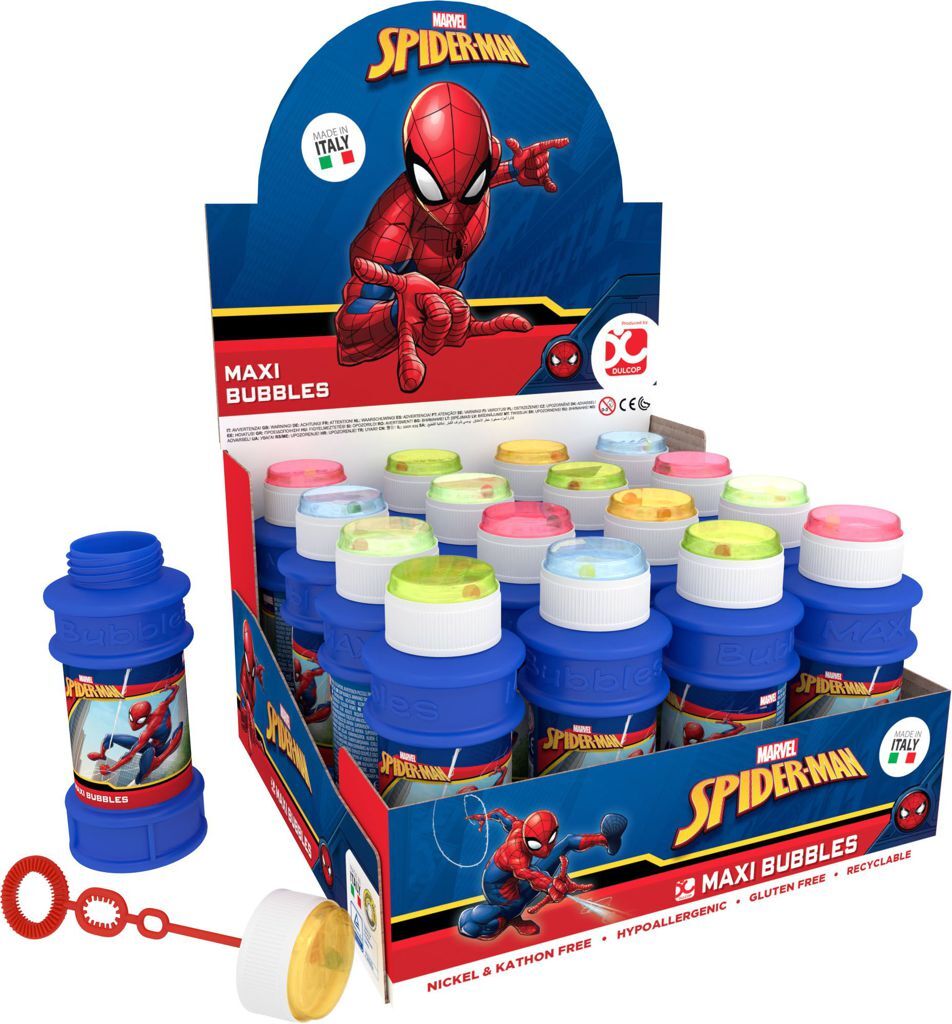 Bolle Di Sapone Spider-Man Confezione 16 Pz Flacone Maxi Gadget Party sar