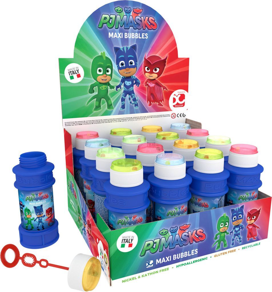 Bolle Di Sapone PJ Masks Confezione 16 Pz Flacone Maxi Gadget Party sar