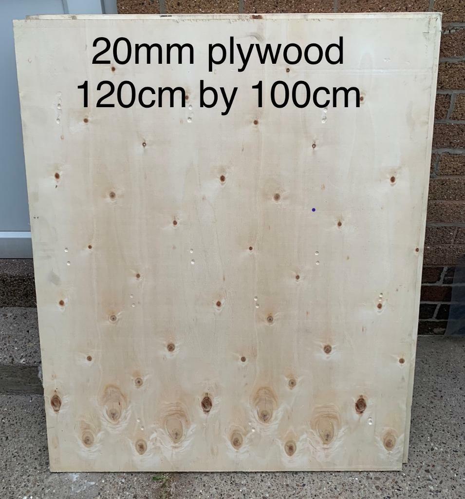 20mm plywood sheets 120cm by 100cm £10.50 each in Bilborough