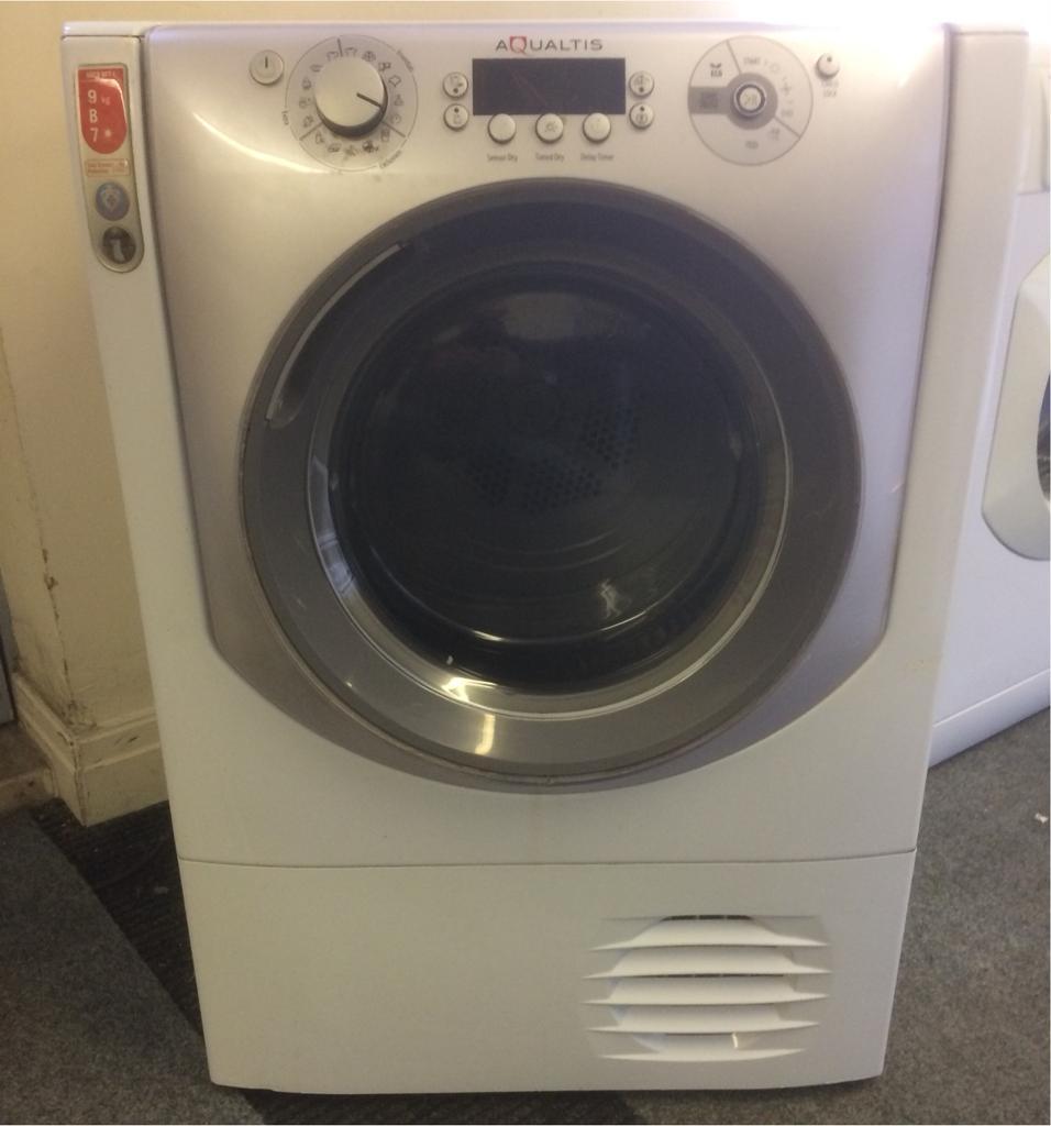 Hotpoint Aqualtis 9 kg condenser tumble dryer. Model AQC9BF7 in Stoke