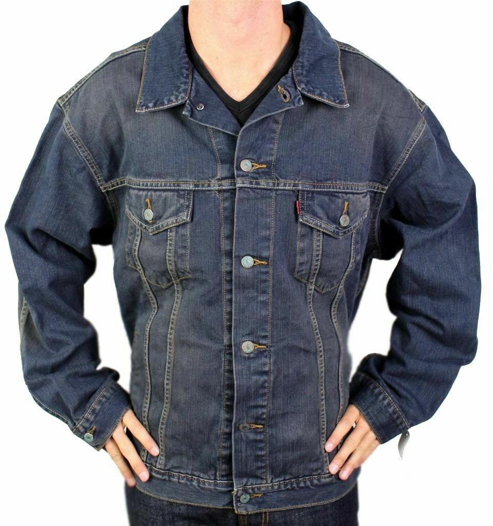 

СОВЕРШЕННО НОВАЯ МУЖСКАЯ ДЖИНСОВАЯ КУРТКА LEVIS ПРЕМИУМ ХЛОПКА НА ПУГОВИЦАХ 705070604, Джинса