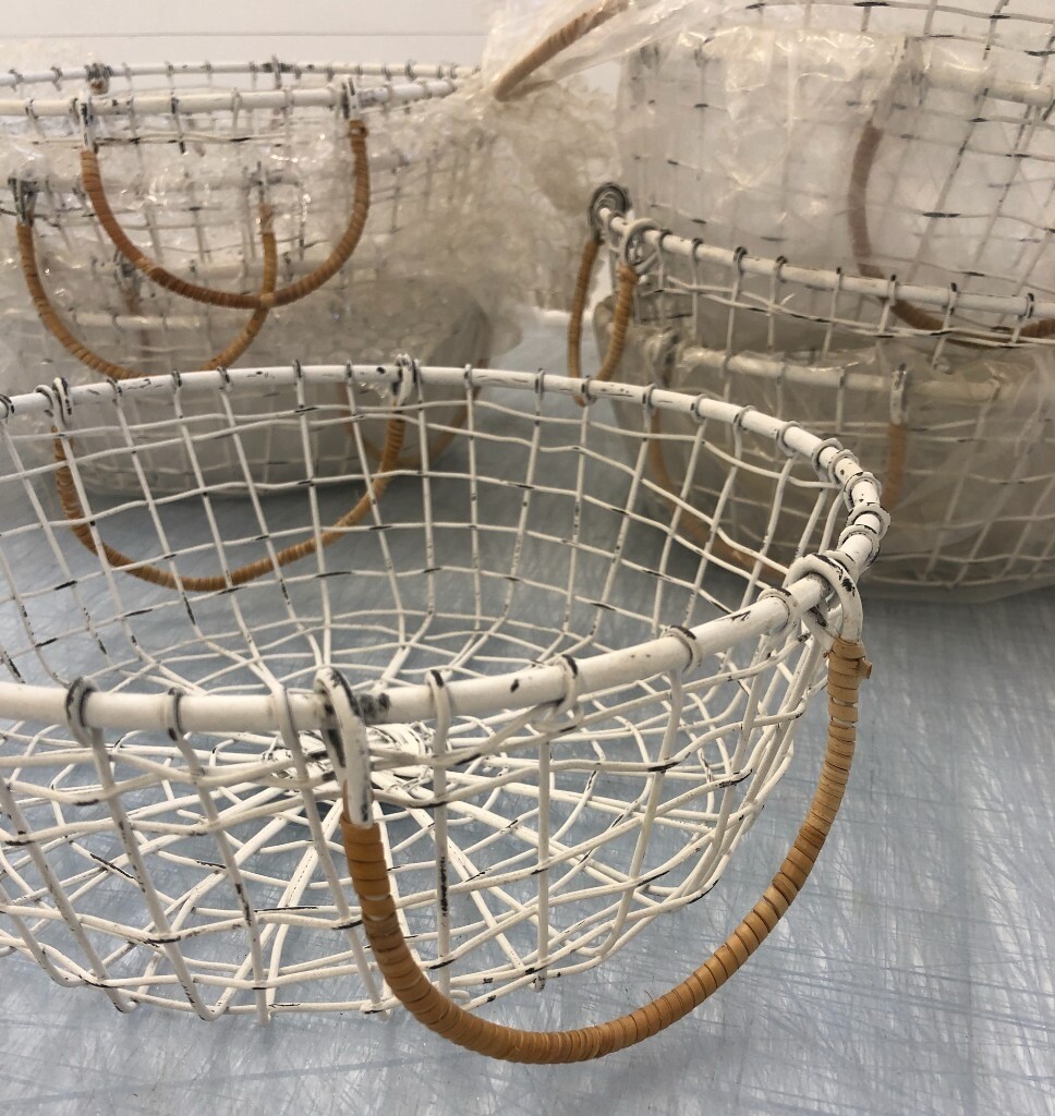 NEW Rustic White Wire Storage Baskets in Ringwood, Hampshire Gumtree