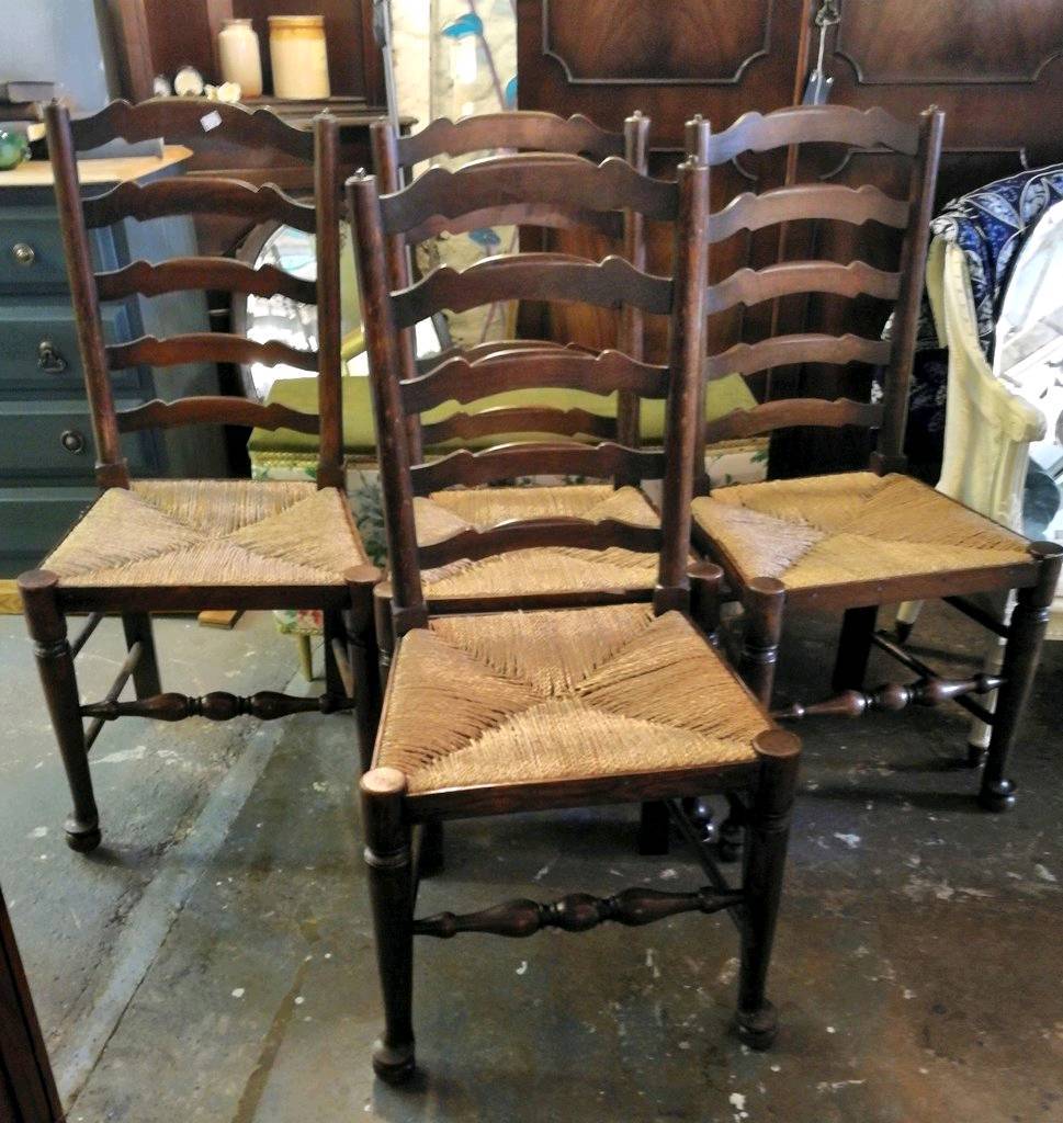 Set of four oak ladder back dining chairs in Bedminster, Bristol
