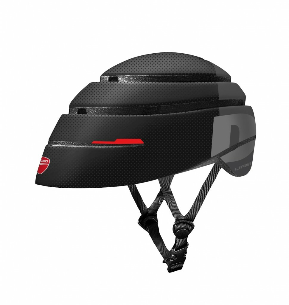 Ducati Helmet Pieghevole, Casco Ultraleggero, Monopattino Elettrico e Bici, Nero