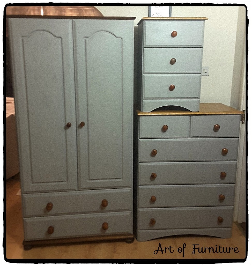 Pine Set Bedroom Furniture Wardrobe Chest Of Drawers Bedside