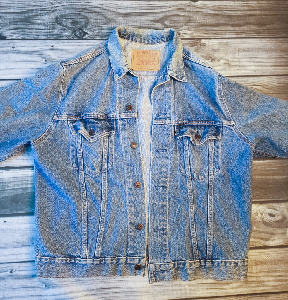 Vintage Distressed Ripped Levi's Type Denim Trucker Jean