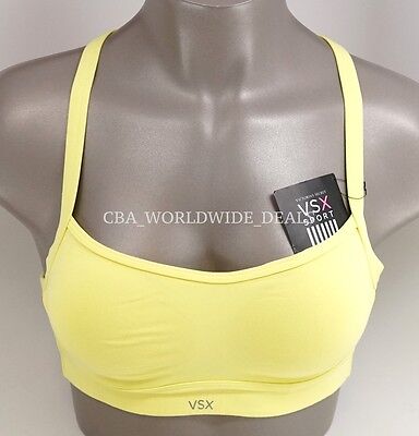 NEW Victoria's Secret VSX Sport Bright Yellow Angel Sport Bra 32A/36A