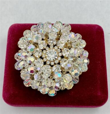 Vintage Juliana D&E Clear Rhinestone & AB Crystal Bead