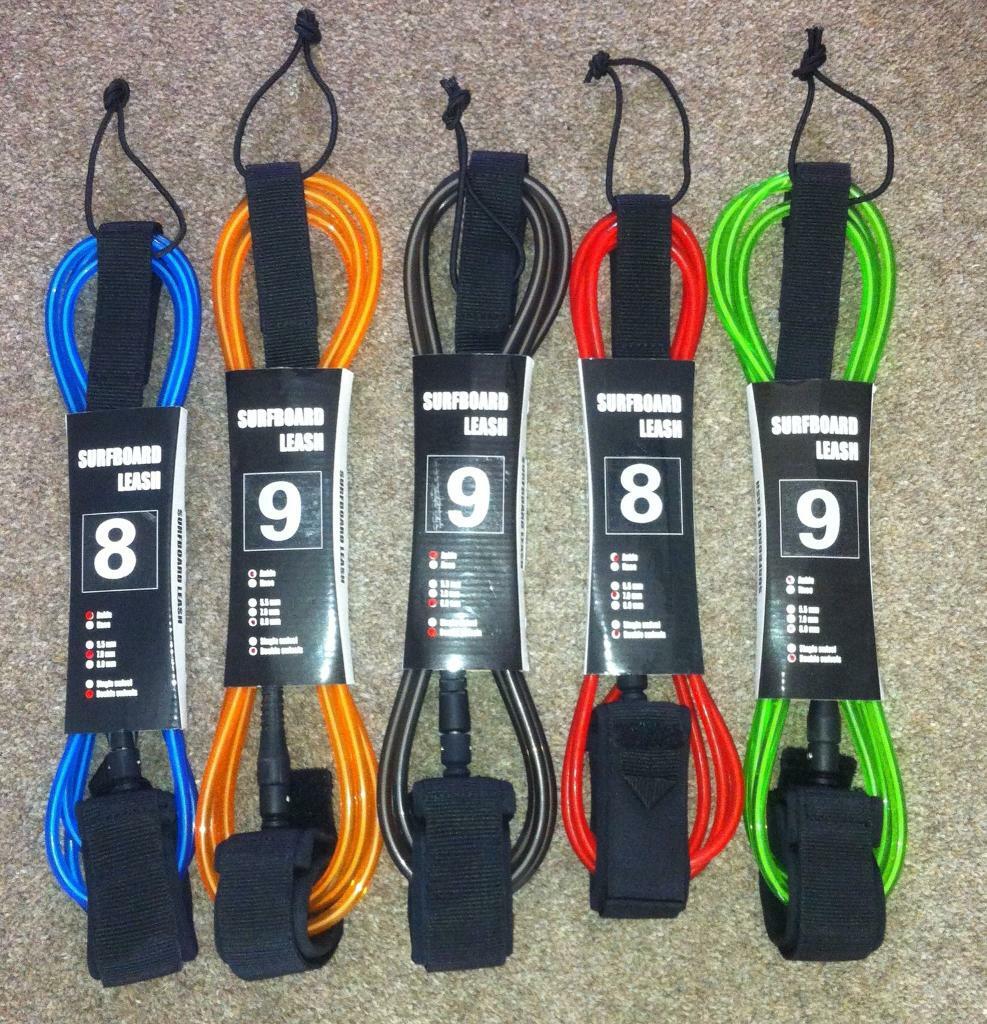 Surfboard Leash 6ft 7ft 8ft 9ft &10ft Top Quality Surf Leashes/ leg rope Surfing various colours