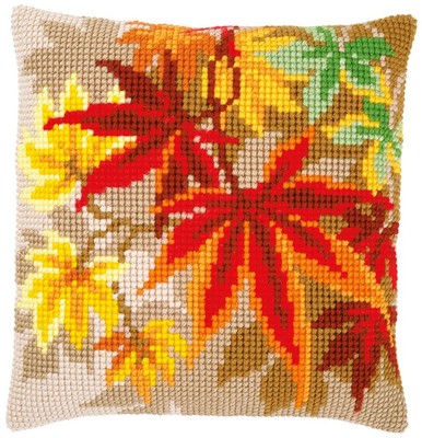 Diy Needlepoint Cross Stitch ''Autumn Leaves'' Embroidery Kit Unprinted Сanvas
