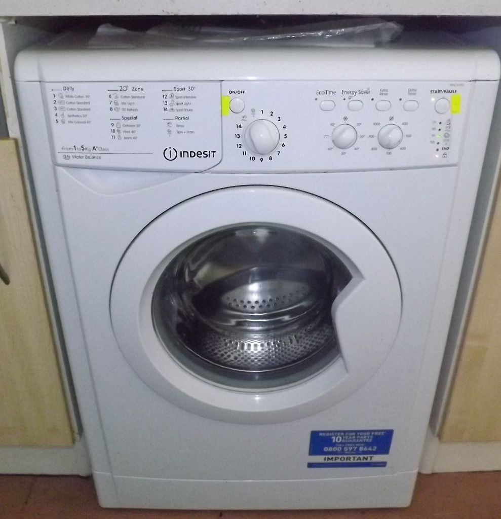 Indesit Washing Machine 5KG IWSC51051 A Plus Free Standing Built Under