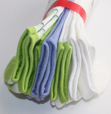 6 Style & Co Womens Socks Low Cut No Show Sport Plaid Solid Multi Mix Green