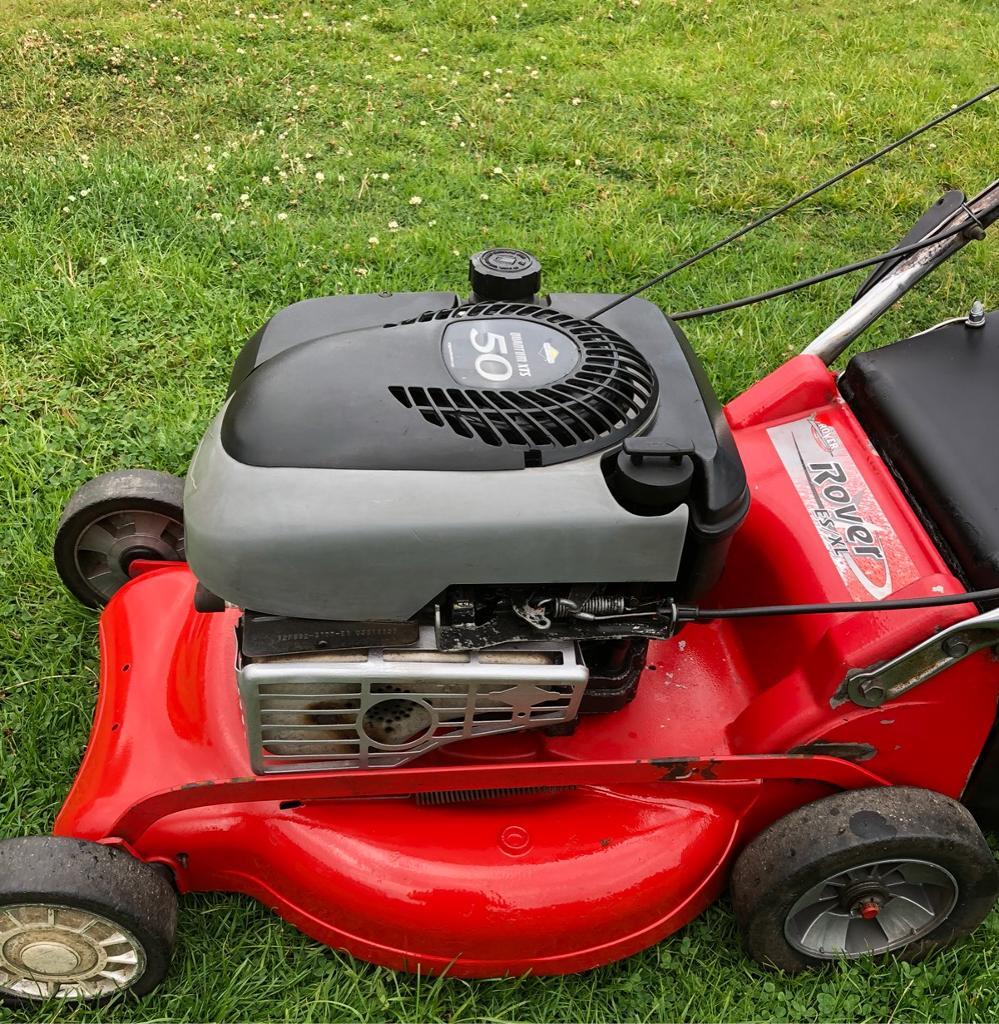Rover petrol lawnmower serviced ready to go Briggs 5hp engine cast alloy  deck mower any test welcome