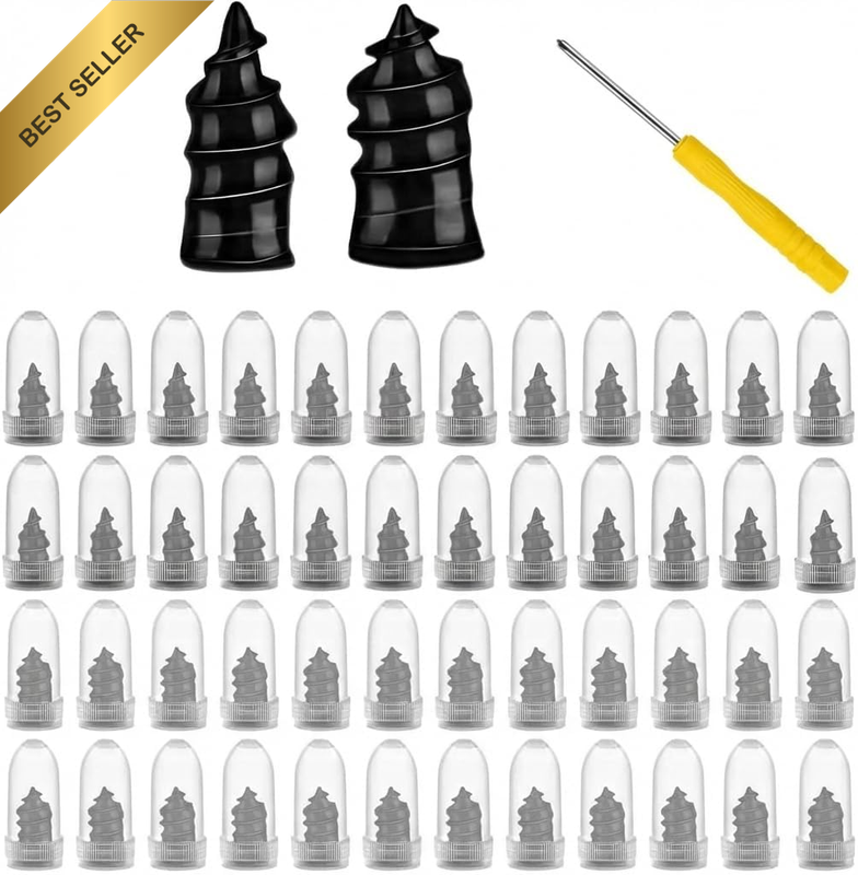 60Pcs Tire Repair Rubber Nails, Fast Screw-In Tire Plugs, Durable Multi-Purpose