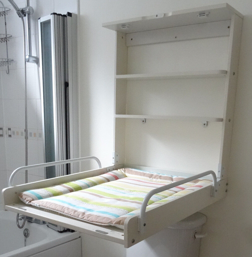 wooden wall mounted changing table