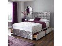 Rapid-Delivery Good Quality Bed and 25cm Mattress plus Headboard Single Double King Superking 47op