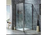 Shower enclosure 900mm hinged door 
