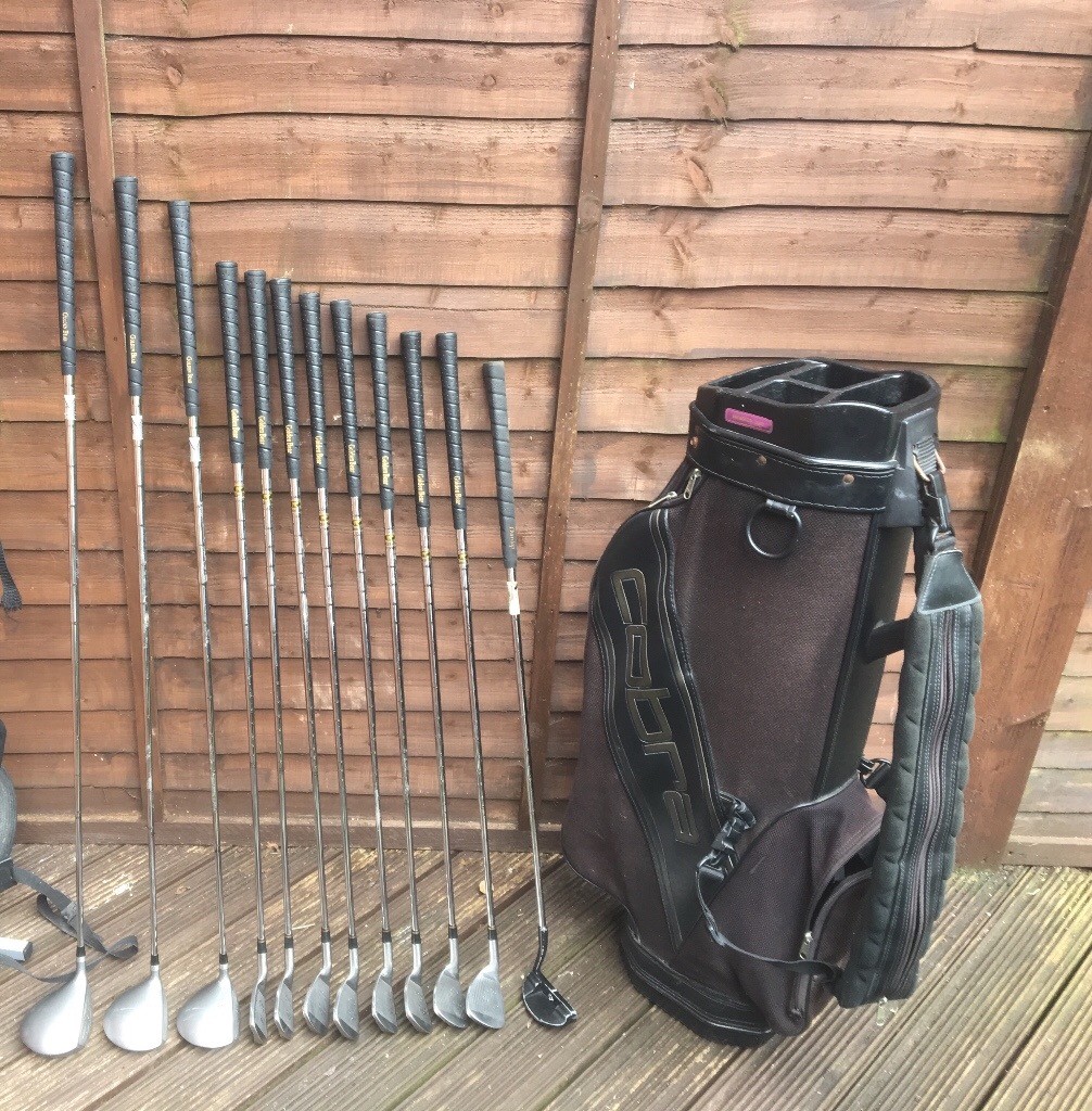 Set of Golden Bear golf clubsDriver3&5 WoodsIrons plus putterbag