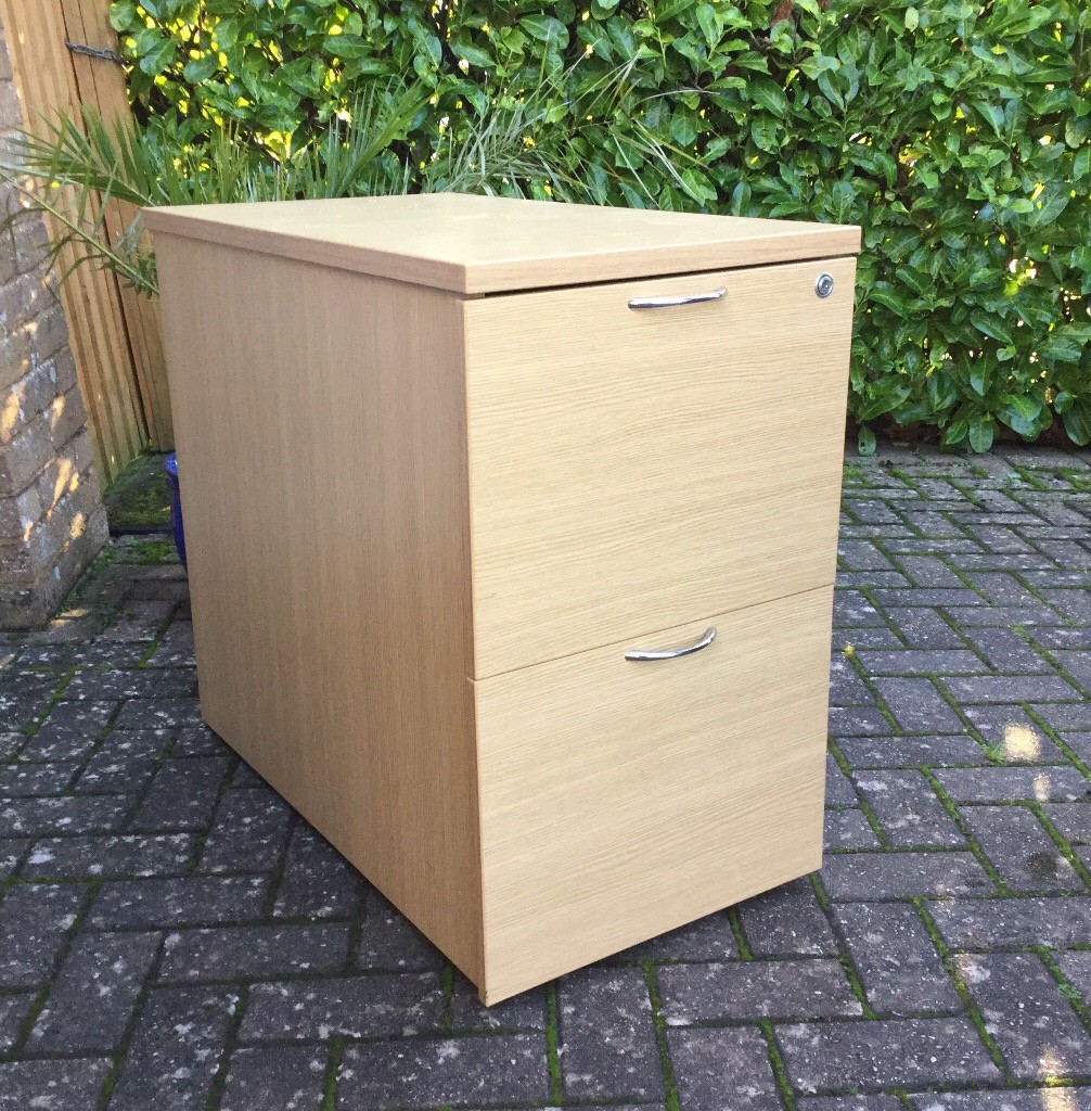 Filing 2 drawer solid commercial quality beech effect office