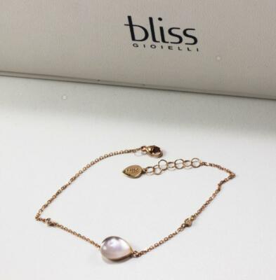 BLISS GIOIELLI DIAMANTE 18K ROSE GOLD CLEAR QUARTZ MOP DOUBLET DIAMOND BRACELET