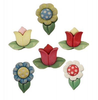 Spring Flowers SF104 - Buttons Galore Embellishments - Craft Sewing Scrap