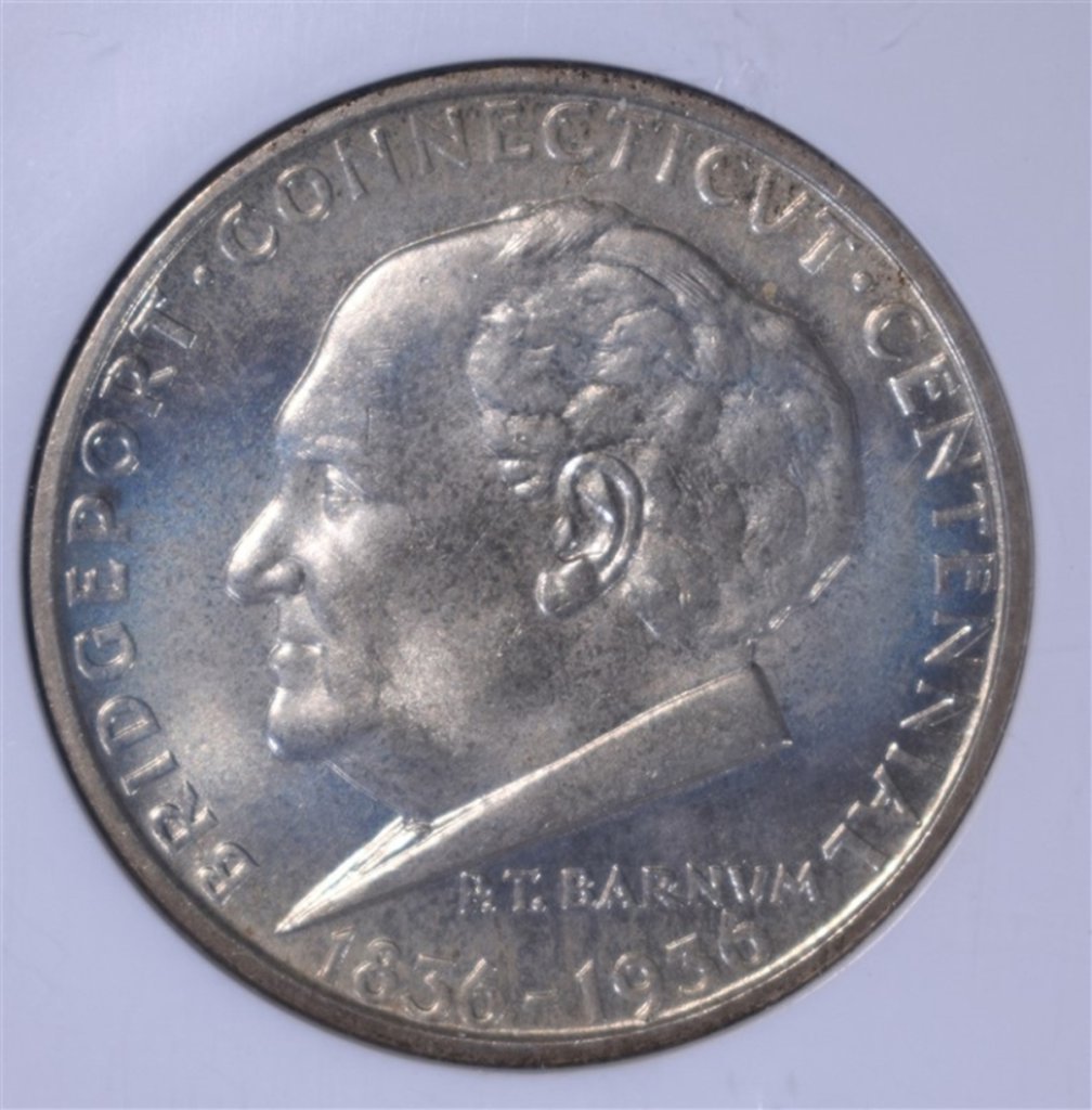 1936 Bridgeport Commemorative Half Dollar GRADED MS66 BY NGC